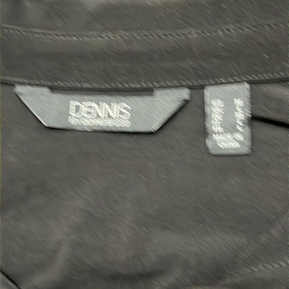 DENNIS by DENNIS BASSO Italia Knit Front Button Cardigan W/Animal Print Hem Med - Picture 6 of 8